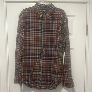 Ralph Lauren Red and Blue Plaid Casual Shirt